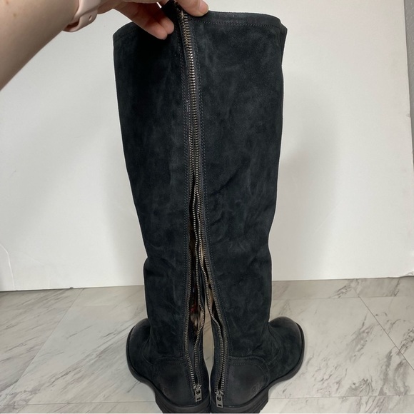 New! Born Borman Tall Black Distressed Suede Boot 5.5 - Picture 5 of 12